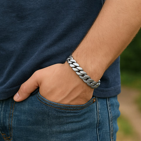 Adjustable Copper Cuff Bracelet for Men & Women – Twisted Design Magnetic Bangle, Comfort Fit (6.5”–8.75”)