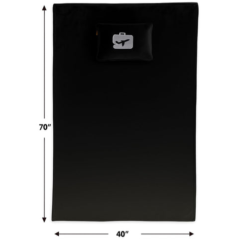 2-Pack: 2-in-1 Soft Micro Plush Travel Blanket and Pillow (40" x 70") - Lightweight, Portable, Machine Washable