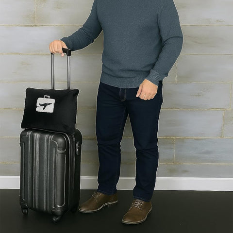 2-Pack: 2-in-1 Soft Micro Plush Travel Blanket and Pillow (40" x 70") - Lightweight, Portable, Machine Washable