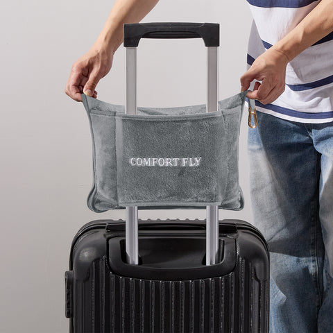 2-Pack: 2-in-1 Soft Micro Plush Travel Blanket and Pillow (40" x 70") - Lightweight, Portable, Machine Washable