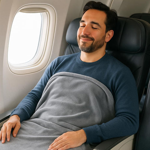 2-Pack: 2-in-1 Soft Micro Plush Travel Blanket and Pillow (40" x 70") - Lightweight, Portable, Machine Washable