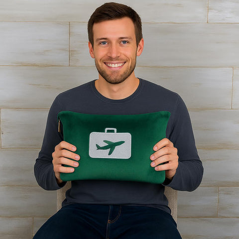 2-Pack: 2-in-1 Soft Micro Plush Travel Blanket and Pillow (40" x 70") - Lightweight, Portable, Machine Washable