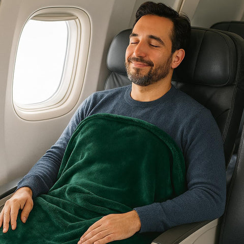 2-Pack: 2-in-1 Soft Micro Plush Travel Blanket and Pillow (40" x 70") - Lightweight, Portable, Machine Washable