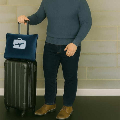 2-Pack: 2-in-1 Soft Micro Plush Travel Blanket and Pillow (40" x 70") - Lightweight, Portable, Machine Washable