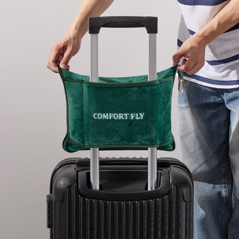 2-in-1 Soft Micro Plush Travel Blanket and Pillow (40" x 70") - Lightweight, Portable, Machine Washable