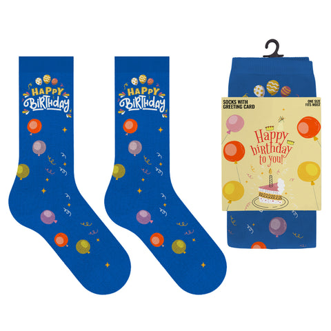 Greeting Cards with Fun and Expressive Crew Length Novelty Socks