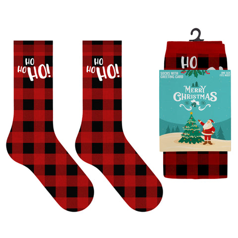 Greeting Cards with Fun and Expressive Crew Length Novelty Socks