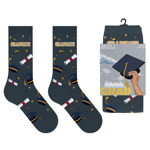 Greeting Cards with Fun and Expressive Crew Length Novelty Socks