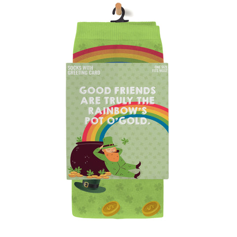 Greeting Cards with Fun and Expressive Crew Length Novelty Socks