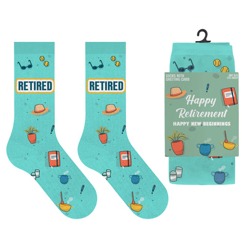 Greeting Cards with Fun and Expressive Crew Length Novelty Socks