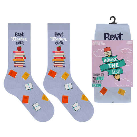 Greeting Cards with Fun and Expressive Crew Length Novelty Socks