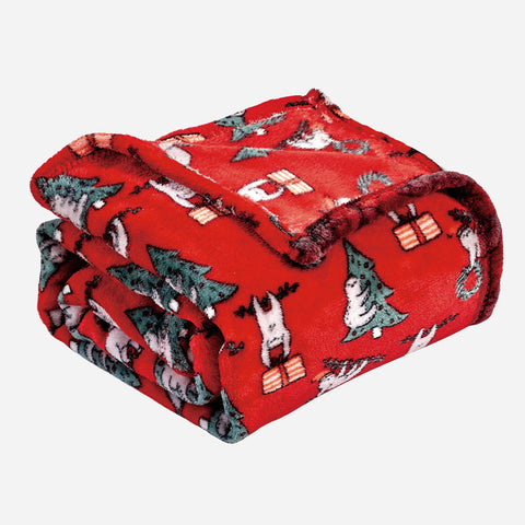 Holiday and Christmas Micro Plush Throw Blanket – Soft 50" x 60" Cozy Blanket for Couch, Bed, or Living Room – Lightweight, Warm, All-Season Comfort, Machine Washable