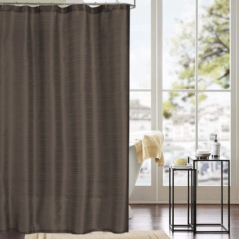 Classic Striped Shower Curtain | 70" x 72" Decorative Polyester Bathroom Shower Curtain