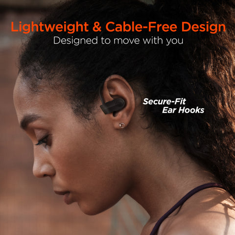 Wireless Earbuds – Secure-Fit Bluetooth Sport Earbuds with Ear Hooks & HD Stereo Sound