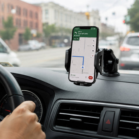 3-in-1 Phone Mount Kit | Vent + Dashboard + Windshield | Black Universal Hands-Free Car Phone Mount with Multiple Mounting Options
