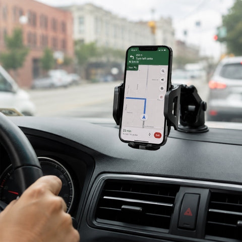 3-in-1 Phone Mount Kit | Vent + Dashboard + Windshield | Black Universal Hands-Free Car Phone Mount with Multiple Mounting Options
