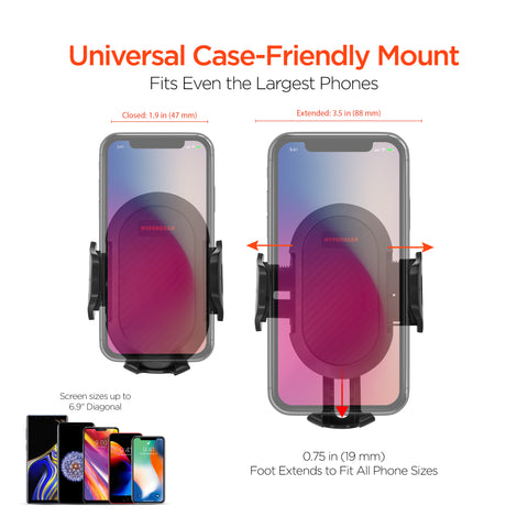 3-in-1 Phone Mount Kit | Vent + Dashboard + Windshield | Black Universal Hands-Free Car Phone Mount with Multiple Mounting Options