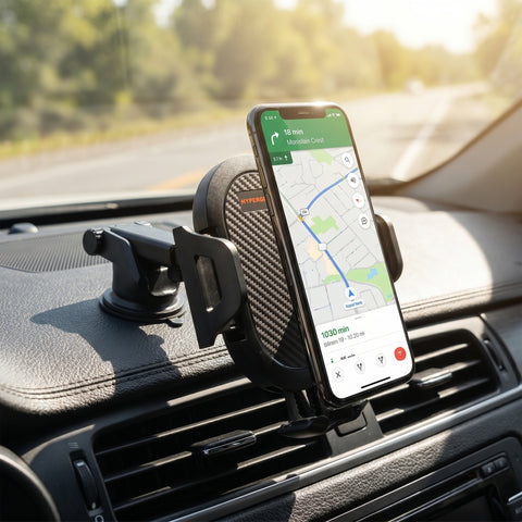 3-in-1 Phone Mount Kit | Vent + Dashboard + Windshield | Black Universal Hands-Free Car Phone Mount with Multiple Mounting Options