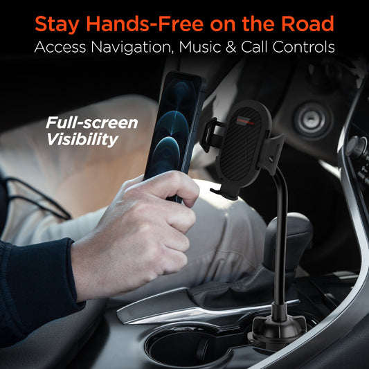 Cup Holder Flex Universal Phone Mount Hands-Free Vehicle Mount with Flexible Gooseneck & Expandable Base