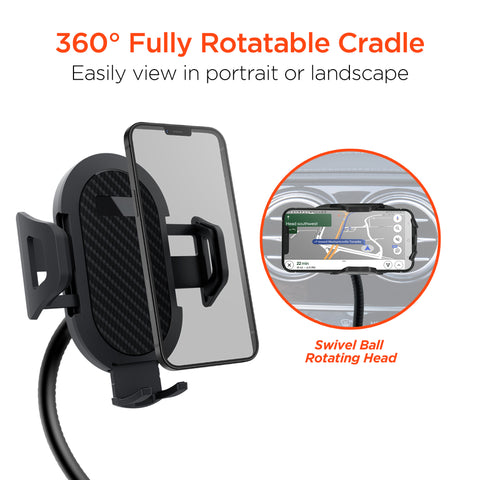 Cup Holder Flex Universal Phone Mount Hands-Free Vehicle Mount with Flexible Gooseneck & Expandable Base