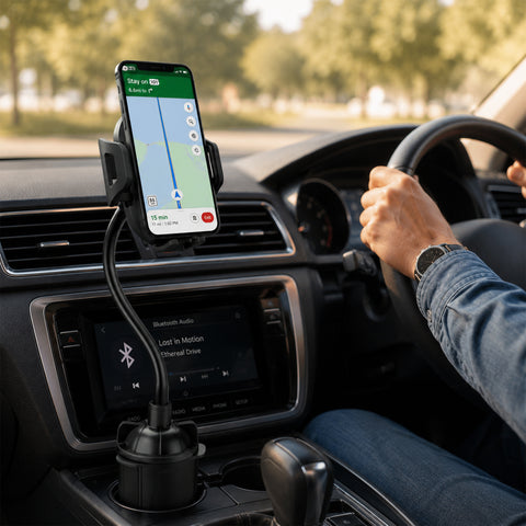 Cup Holder Flex Universal Phone Mount Hands-Free Vehicle Mount with Flexible Gooseneck & Expandable Base
