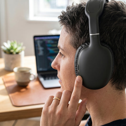 Wireless Over-Ear Headphones – Bluetooth Headphones with HD Stereo Sound, Dynamic Bass & Memory Foam Ear Cushions