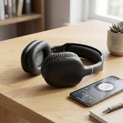 VIBE Wireless Over-Ear Headphones – Bluetooth Headphones with HD Stereo Sound, Dynamic Bass & Memory Foam Ear Cushions