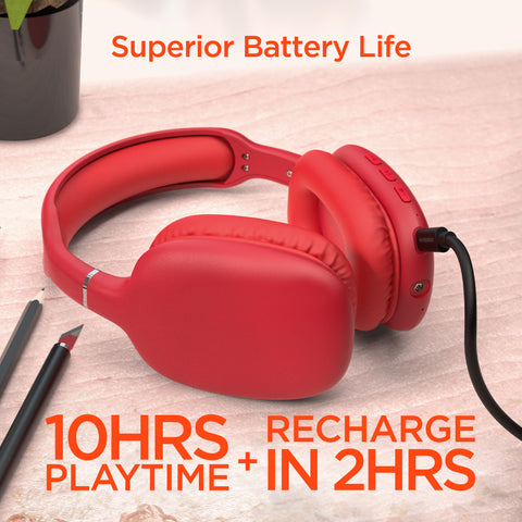 Wireless Over-Ear Headphones – Bluetooth Headphones with HD Stereo Sound, Deep Bass & Memory Foam Ear Cushions