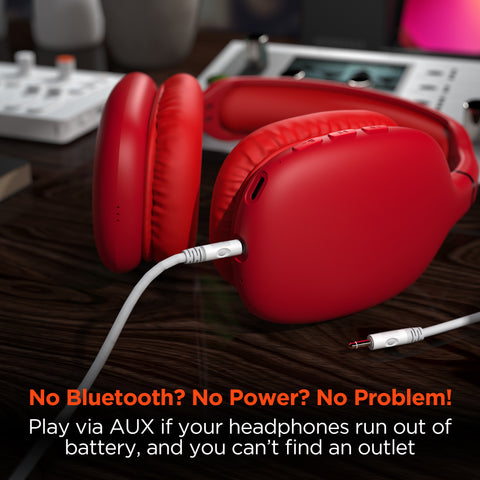 Wireless Over-Ear Headphones – Bluetooth Headphones with HD Stereo Sound, Deep Bass & Memory Foam Ear Cushions