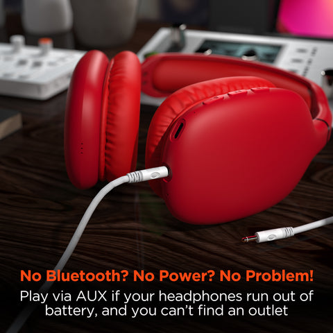 VIBE Wireless Over-Ear Headphones – Bluetooth Headphones with HD Stereo Sound, Deep Bass & Memory Foam Ear Cushions