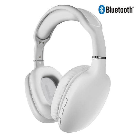 Wireless Over-Ear Headphones – Bluetooth Headphones with HD Stereo Sound, Deep Bass & Memory Foam Ear Cushions | White