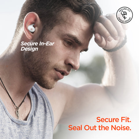 Active True Wireless Earbuds – Bluetooth 5.0 Wireless Earbuds with USB-C Charging Case | White