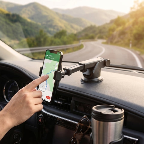 15W Wireless Fast Charging Phone Mount – Vent, Dashboard & Windshield Car Mount | Black