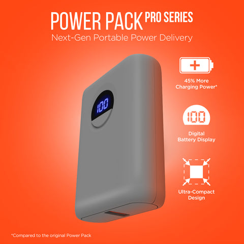 10,000mAh Fast Charge Power Bank – 20W USB-C PD PPS Portable Charger with Digital Display | Gray