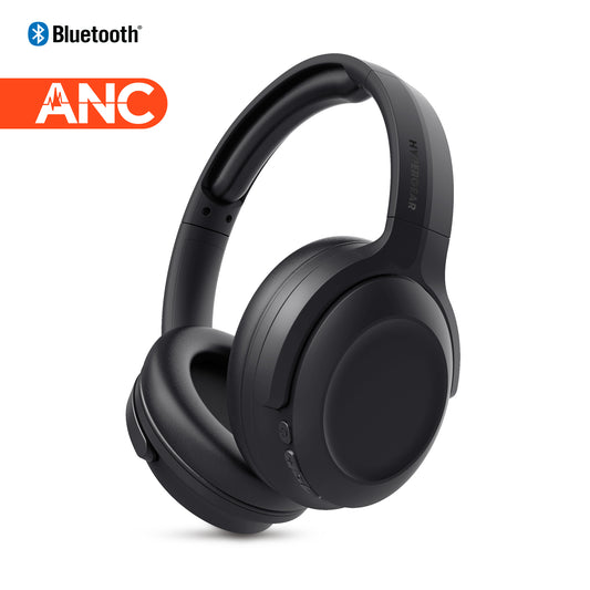 ANC Wireless Over-Ear Headphones – Adaptive Active Noise Cancelling Bluetooth Headphones | Black