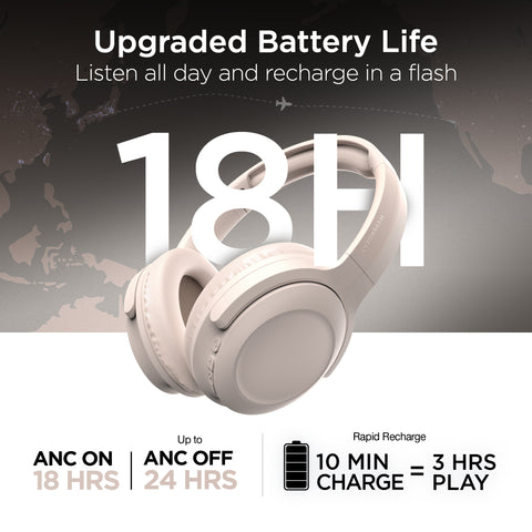 Stealth2 ANC Wireless Noise-Cancelling Over-the-Ear Headphones | Bone