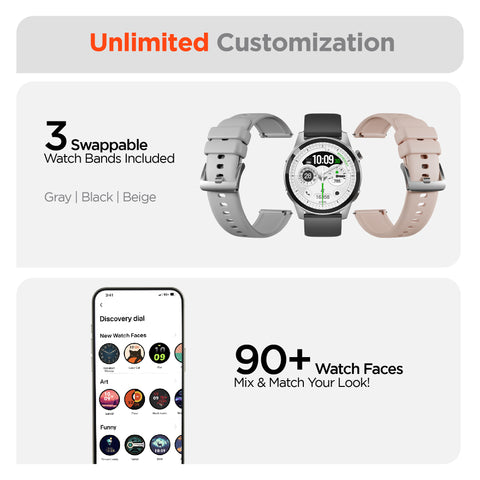 Activate Smartwatch & Fitness Tracker – 1.4" AMOLED Display with Heart Rate, SpO2, Sleep Tracking & 120+ Sports Modes
