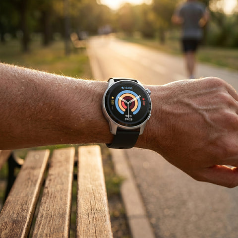 Activ8 Smartwatch & Fitness Tracker – 1.4" AMOLED Display with Heart Rate, SpO2, Sleep Tracking & 120+ Sports Modes