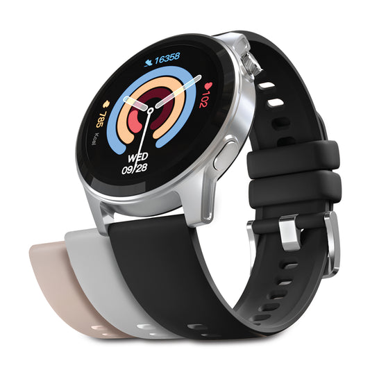 Activ8 Smartwatch & Fitness Tracker – 1.4" AMOLED Display with Heart Rate, SpO2, Sleep Tracking & 120+ Sports Modes