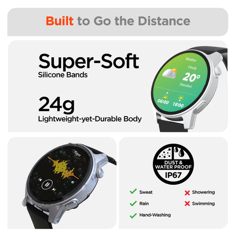 Activate Smartwatch & Fitness Tracker – 1.4" AMOLED Display with Heart Rate, SpO2, Sleep Tracking & 120+ Sports Modes