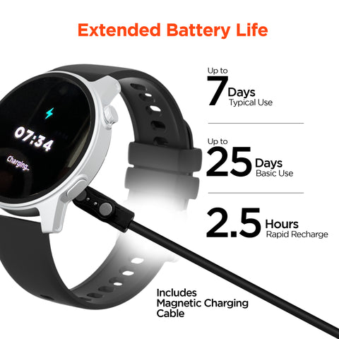 Activ8 Smartwatch & Fitness Tracker – 1.4" AMOLED Display with Heart Rate, SpO2, Sleep Tracking & 120+ Sports Modes
