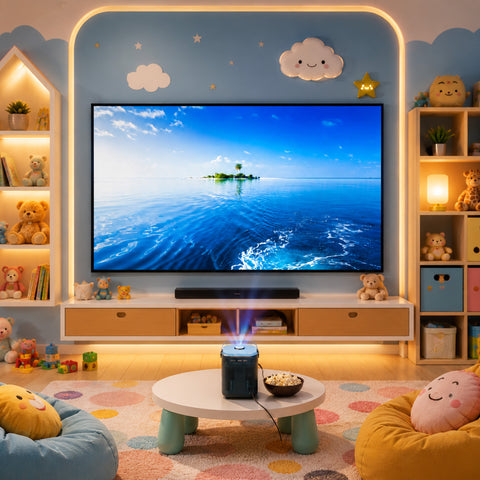 CineMini Portable Mini Projector – 720P HD Smart Projector with Wi-Fi, Streaming Apps & Up to 200" Display