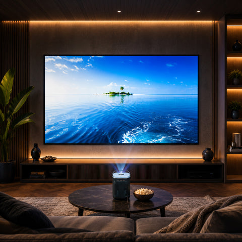 CineMini Portable Mini Projector – 720P HD Smart Projector with Wi-Fi, Streaming Apps & Up to 200" Display