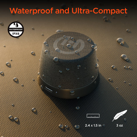 Magnetic Mini Wireless Speaker | Black MagSafe-Compatible Bluetooth Speaker with 360° HD Sound & IPX6 Waterproof Protection