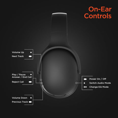 HyperGear Flip 2-in-1 Wireless Headphones + Speaker | Black