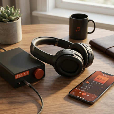 HyperGear Flip 2-in-1 Wireless Headphones + Speaker | Black