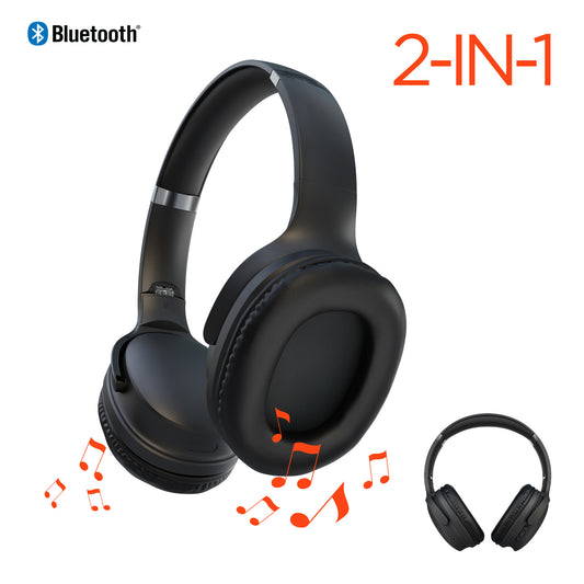 2-in-1 Wireless Headphones + Speaker | Black