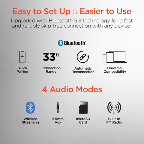 2-in-1 Wireless Headphones + Speaker | Black