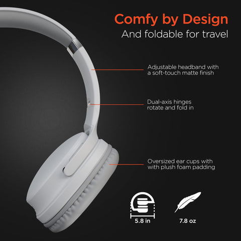 2-in-1 Wireless Headphones + Speaker | White