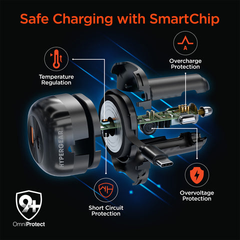 3-in-1 Fast Car Charger with Retractable USB-C Cable – 60W USB-C PD Car Charger for Phones, Tablets & Laptops